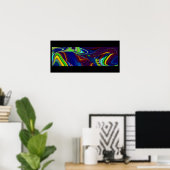 3D Abstrakte Regenbogenkunst Poster (Heimbüro)