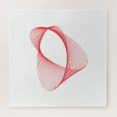 3D abstrakte rote Form Puzzle (Horizontal)