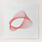 3D abstrakte rote Form Puzzle (Vertikal)