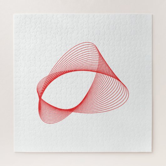 3D abstrakte rote Form Puzzle (Vertikal)