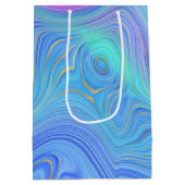 3D Abstrakter Geburtstag Pinsel Mittlere Geschenktüte (Rückseite)