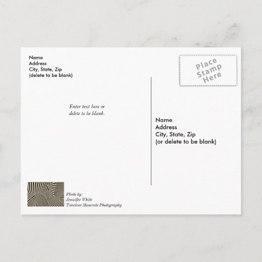 3D Abstraktes Denken Sie an Ihre Postkarte (Rückseite)