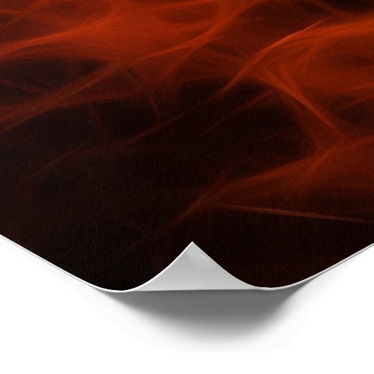 3D AFRICAN MAP Rotes Fraktal Art Poster (Ecke)