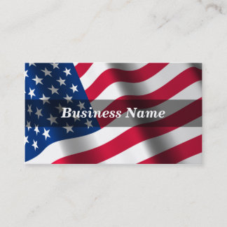 3D American Flag (True Colors) Visitenkarte