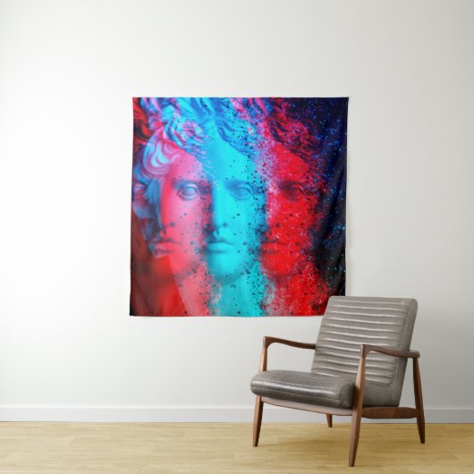 3d anaglyph effect. Covid-mutants. David Apollo. G Wandteppich (Beispiel)