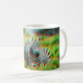 3D Anaglyph Pet Animal Zebra Foto Kaffeetasse (VorderseiteRechts)