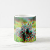 3D Anaglyph Pet Animal Zebra Foto Kaffeetasse (Mittel)
