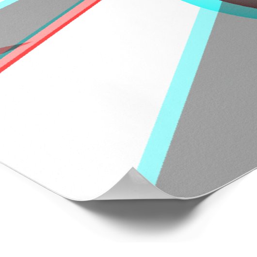 3D-Anaglyphe: Spaceport Poster (Ecke)