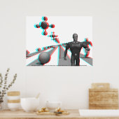 3D-Anaglyphe: Spaceport Poster (Küche)