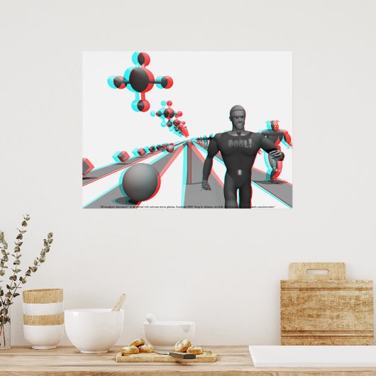 3D-Anaglyphe: Spaceport Poster (Küche)