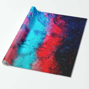 3D Anaglypheneffekt. Covid-Mutanten. David Apollo. Geschenkpapier