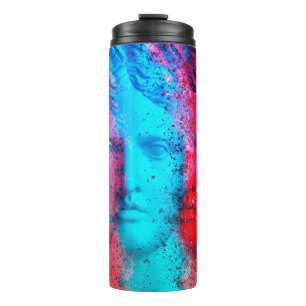 3D Anaglypheneffekt. Covid-Mutanten David Apollo. Thermosbecher