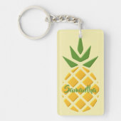 3D Ananas- und Ananas-Muster Schlüsselanhänger (Vorderseite)