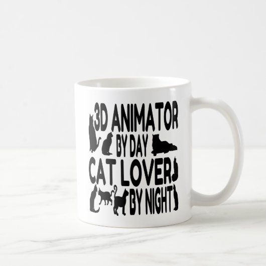 3D-Animator liebt Katzen Kaffeetasse (Rechts)