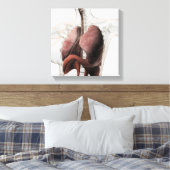 3D-Ansicht des weiblichen Atemsystems 3 Leinwanddruck (Insitu (Schlafzimmer))