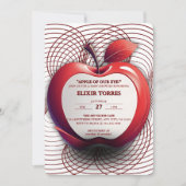 3D-Apfel unserer geometrischen Babydusche der Auge Einladung (Vorderseite)