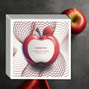 3D-Apfel unserer geometrischen Babydusche der Auge Serviette