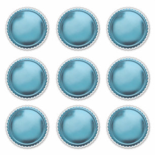 3D Aqua-Blau-Folien-Siegel-Sternenbruch-Auszeichnu Aufkleber