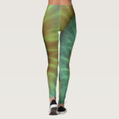 3D Aqua Blue Cubes Geometric Leggings (Rückseite)