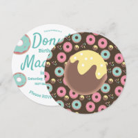 3D Aquamarin und rosa Donut Hole Sprinkle Mix Rund