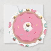 3D Aquamarin und rosa Donut Sprinkle Mix Runde Einladung (Vorderseite)