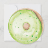 3D Aquarellgrün Donut Sprinkle Mix Runde Einladung (Vorderseite)