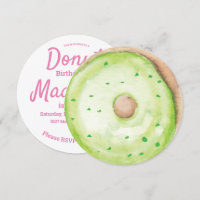 3D Aquarellgrün Donut Sprinkle Mix Runde