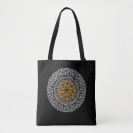 3D Art arabicus Buchstaben schwarz Tasche