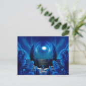 3d art blue wonder postkarte (Stehend Vorderseite)
