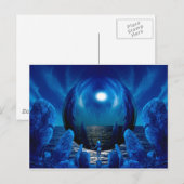 3d art blue wonder postkarte (Vorne/Hinten)