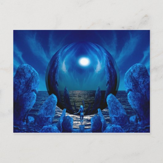 3d art blue wonder postkarte (Vorderseite)