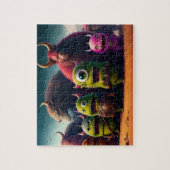3D Art Fantasy Niedlich Funny Green Monsters Puzzle (Vertikal)