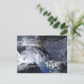 3D Art Pinguin Fantasy Postkarte (Stehend Vorderseite)