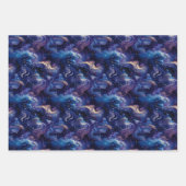 3D Astral Mirage: Mystical Night Sky Design Geschenkpapier Set (Vorderseite)