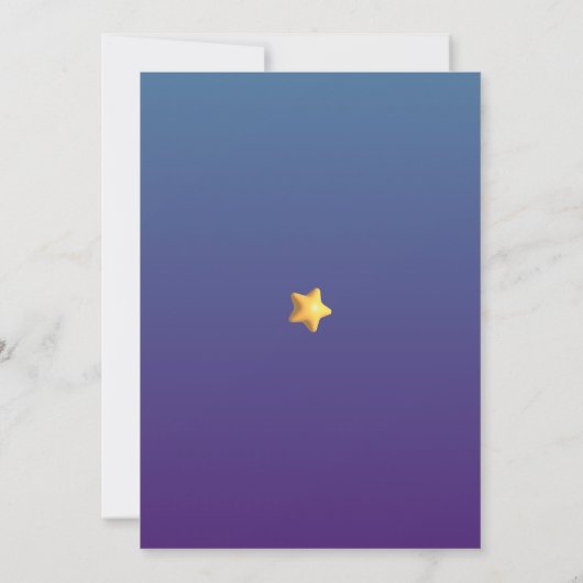 3D Astronaut Outer Space Themed Junge 6. Geburtsta Einladung (Rückseite)