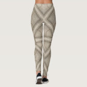 3d Atemberaubende Textur Muster in Steinbraun Leggings (Rückseite)