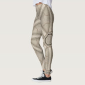 3d Atemberaubende Textur Muster in Steinbraun Leggings (Links)