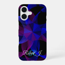 3D auf 2D geometrischer Zylinder iPhone 16 Hülle