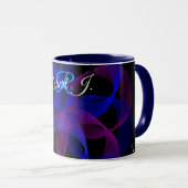 3D auf 2D Zylinder Ring Geometrische Kaffeetasse (VorderseiteRechts)
