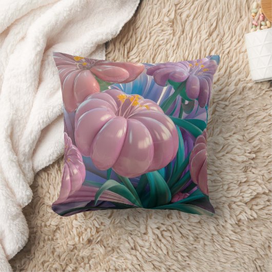 3D Aufgeblasene Blume Kissen (Decke)