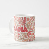3D Aufgeblasene Red Boho Blume Mama Kaffeetasse (Vorderseite Links)