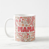 3D Aufgeblasene Red Boho Blume Mama Kaffeetasse (Links)