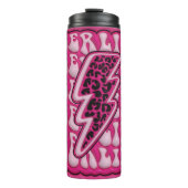 3d Aufgeblasener CHEERLEADER - Leopard Pink Tumble Thermosbecher (Vorderseite)