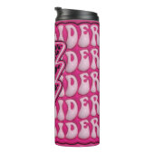 3d Aufgeblasener CHEERLEADER - Leopard Pink Tumble Thermosbecher (Nach rechts gedreht)