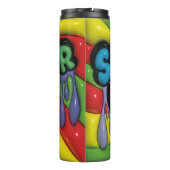 3d Aufgeblasener Effekt tropfender SNEAKER GIRL Tu Thermosbecher (Rückseite)