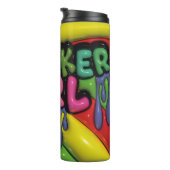 3d Aufgeblasener Effekt tropfender SNEAKER GIRL Tu Thermosbecher (Nach rechts gedreht)