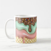 3D Aussehen gedruckter Tropfeis Kaffeetasse (Links)