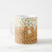 3D-Aussehen gedruckter Vanilla-Eis Kaffeetasse (Vorderseite Links)