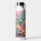 3D aussehende Muscheln, Strand Trinkflasche (Vorne)