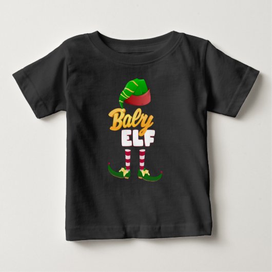 3D Baby Elf Fun Family Matching Baby T-shirt (Vorderseite)